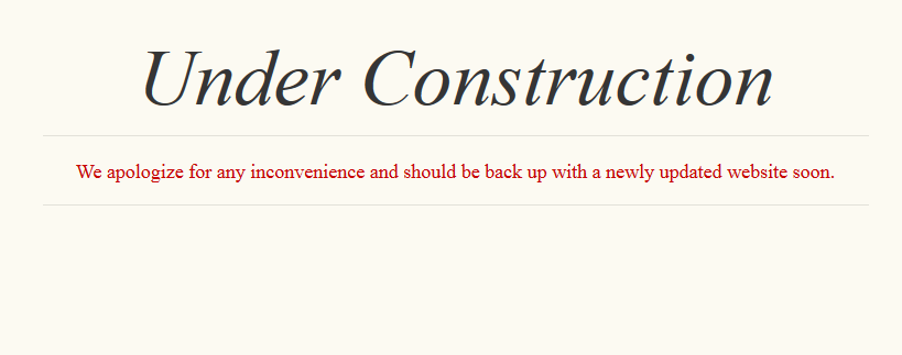 under construction